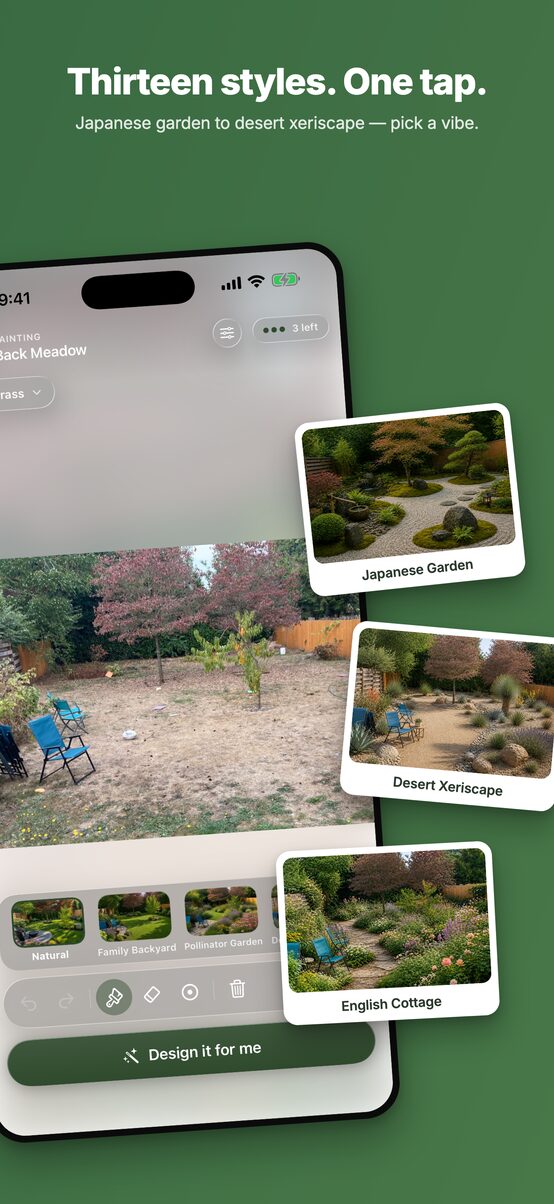 Thirteen landscaping styles